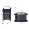 5 * 21 * 12.5 3D in túi máy khắc CNC nhựa mang bánh xe ròng rọc ròng rọc rãnh hình chữ H
